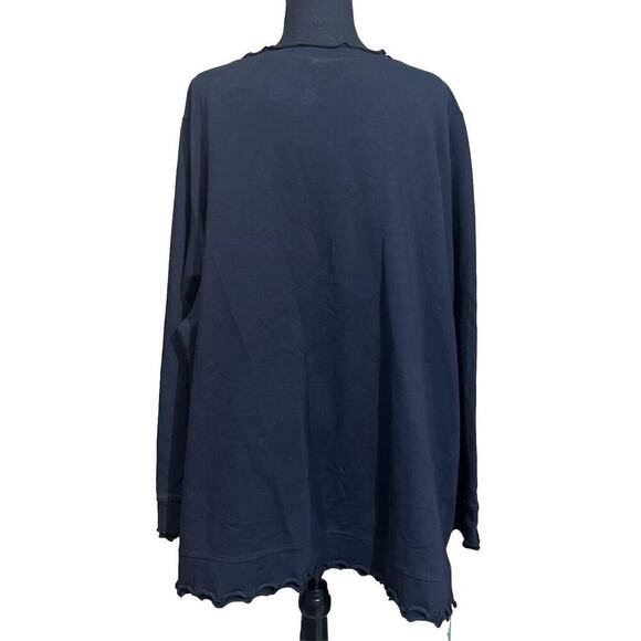 QUACKER FACTORY Cat Lady Bedazzled Rhinestone Classic Sweatshirt Black Size 3X - Picture 2 of 12